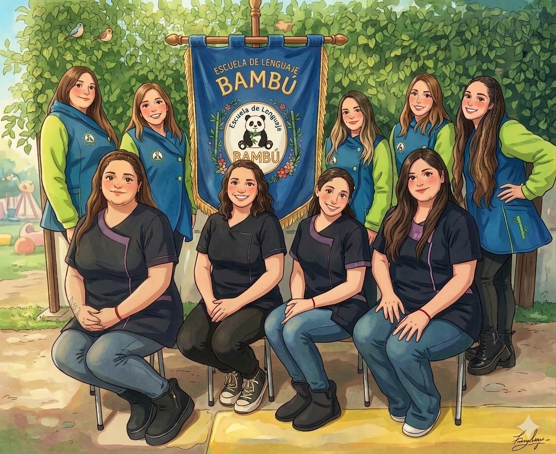 Equipo de educadoras de la Escuela de Lenguaje Bambú